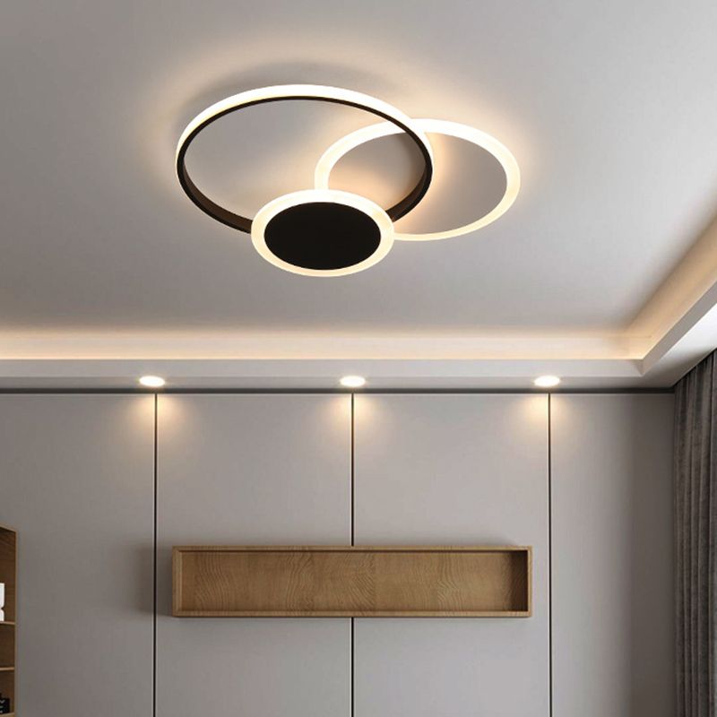 Cirkels dicht bij plafond verlichting minimalistische stijl metalen LED flush mount verlichting
