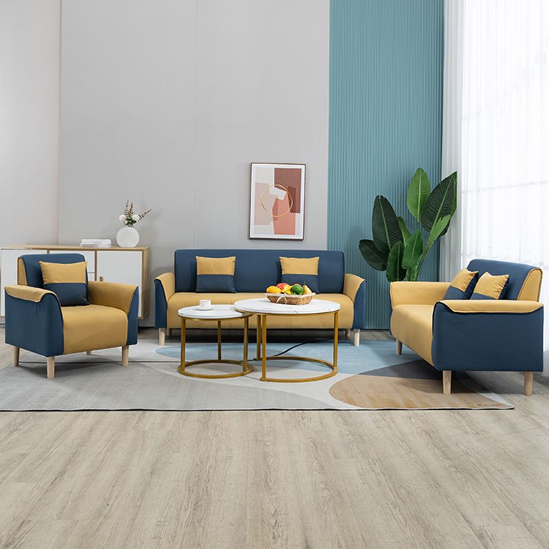 Stain Resistant Standard Sofa Pillows Included Settee with Legs
