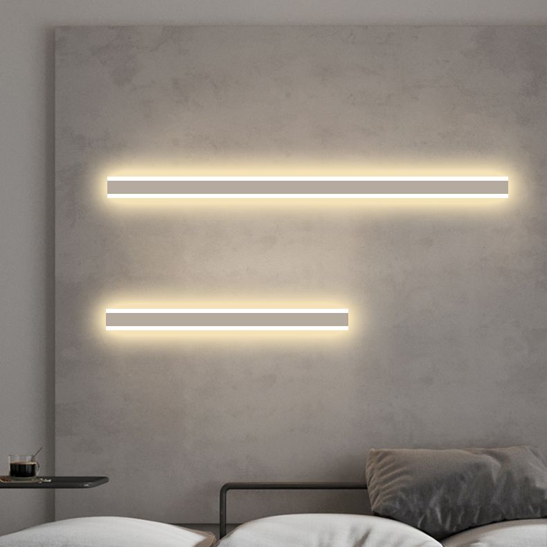 Metal Linear Shape Wall Light Modern Style 1-Light Wall Mounted Light