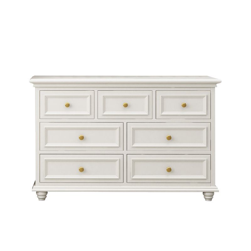 Ornate Traditional Double Dresser Birch Storage Chest with Drawers for Bedroom