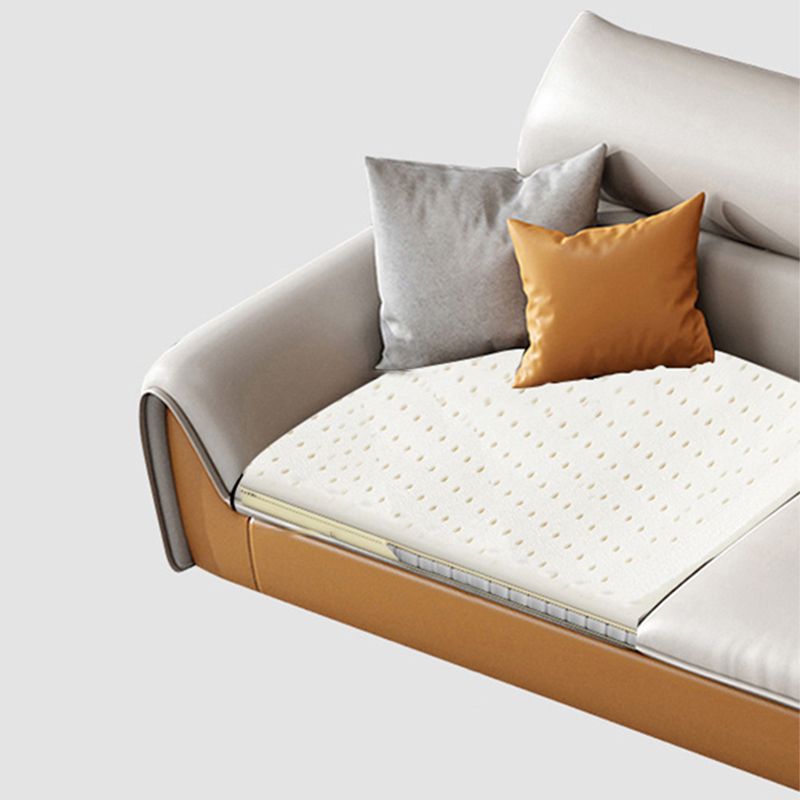 4-seater L-shape Sectional Sofa Leather Stain-resistant Sectional