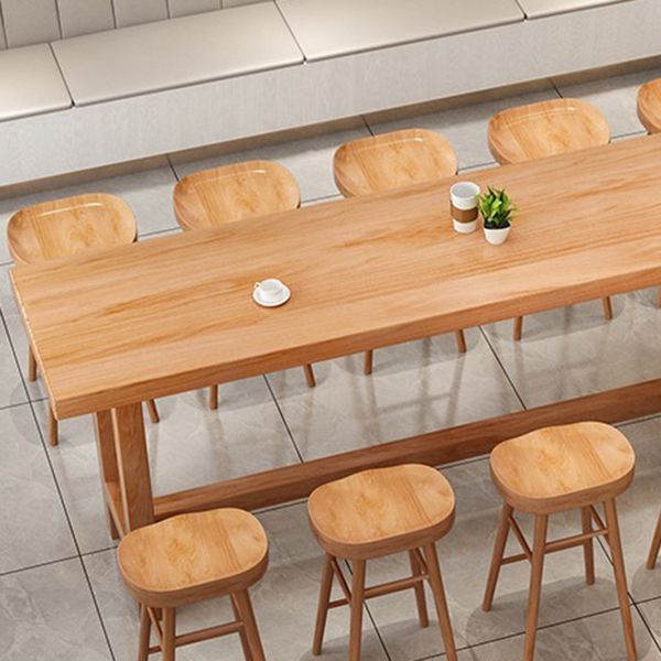 Luxury Solid Wood Bar Table Set 1/2/5/6/11 Pieces Counter Table with Backless Stools
