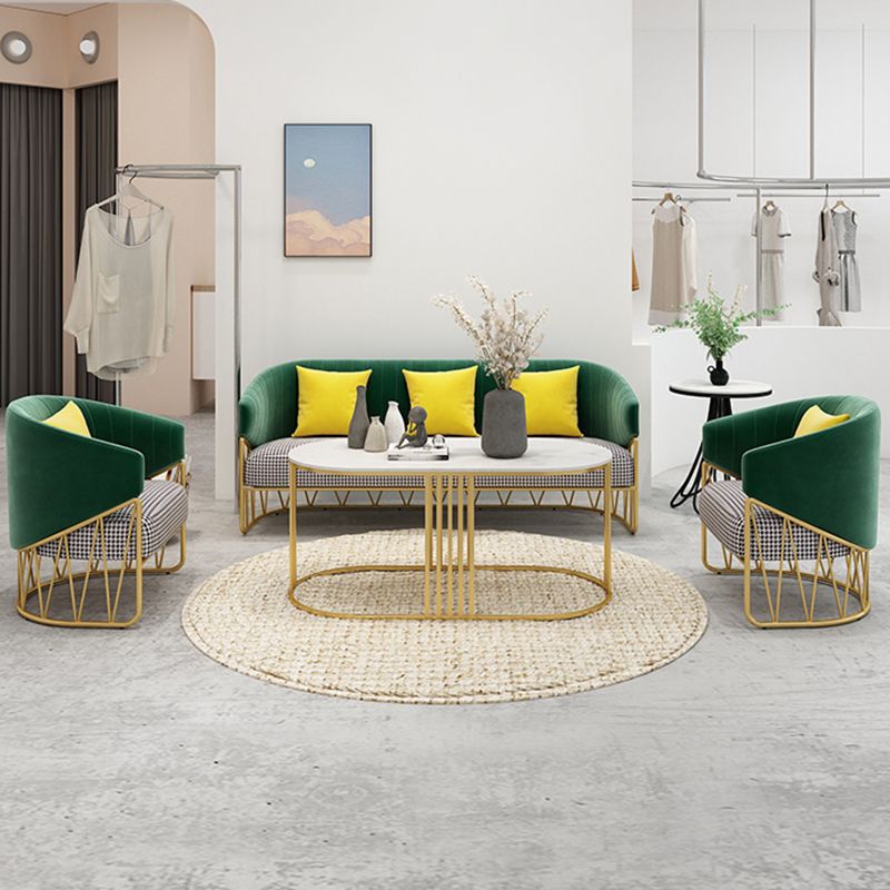 23.62" W x 29.52" H Velvet Tuxedo Arm Sofa Contemporary Standard Sewn Pillow Back Sofa