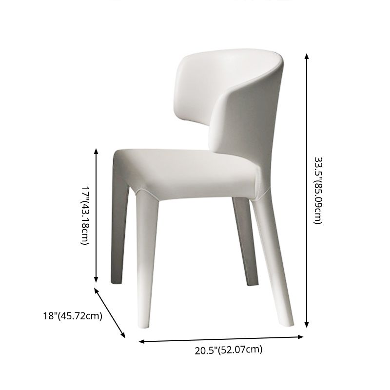 Minimalist Style Sintered Stone Dining Set with White Fixed Table and Black Double Pedestal Base