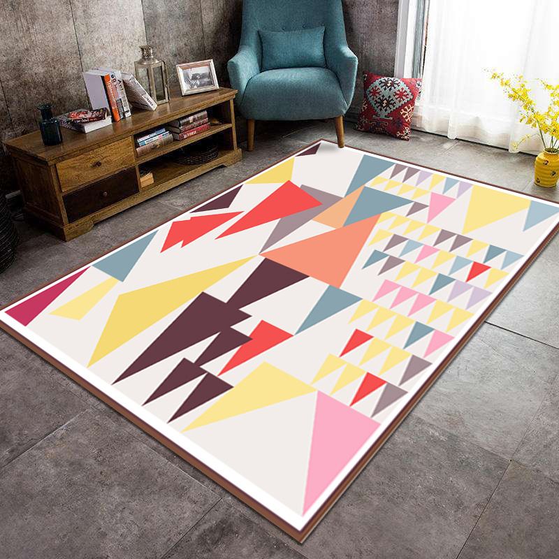Modern geometrisch patroon Gebied Tapijt Modern Polyester Area Tapijt Anti-slip Tapijt voor woonkamer