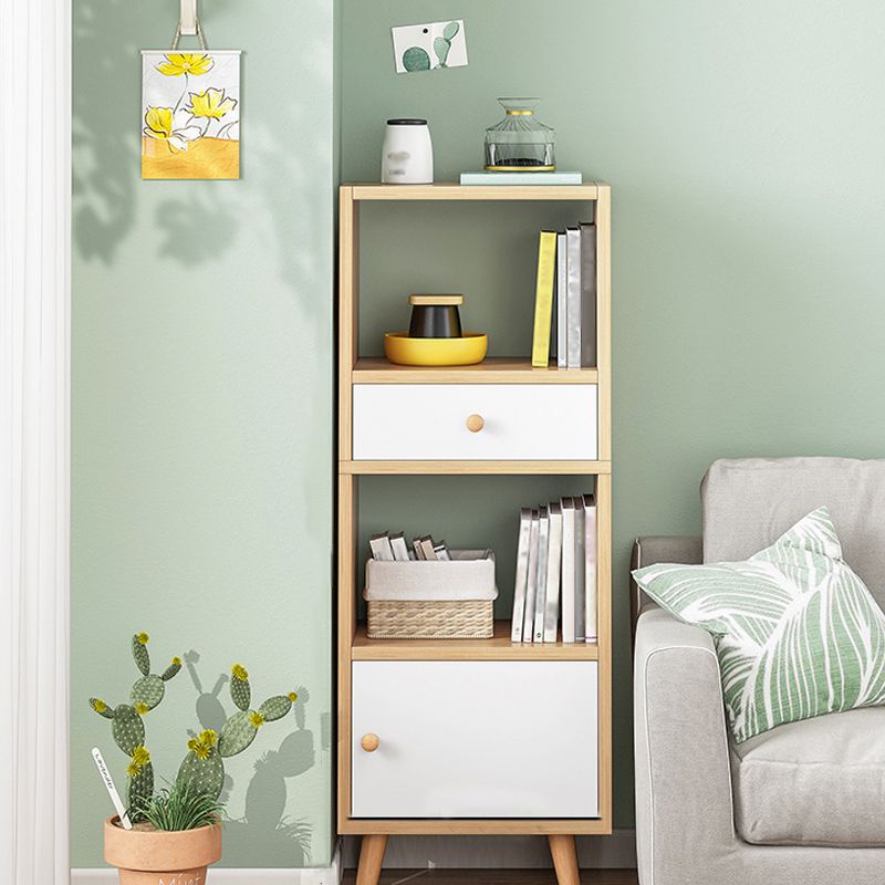 Libreria standard in legno fabbricato scandinavo libreria aperta verticale con porta