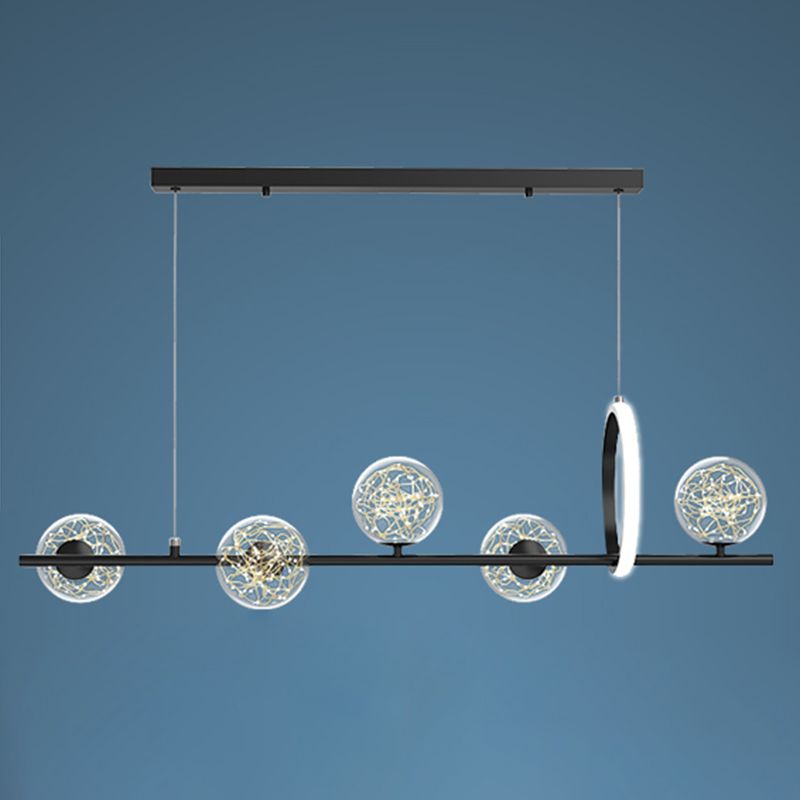 Modern Globe Chandeliers Island Lights Glass 6 Light Globe Chandeliers