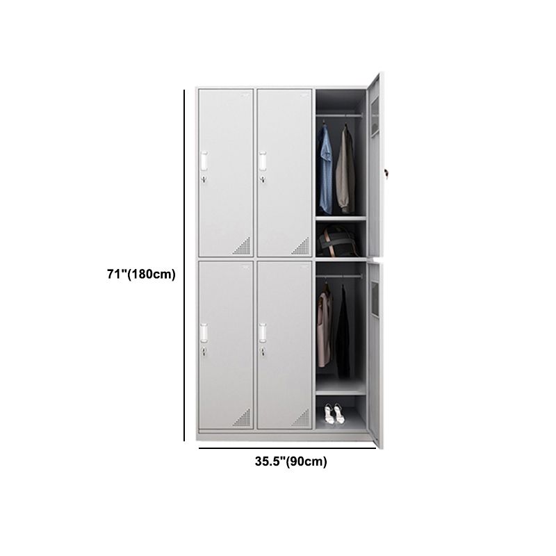 Steel White Storage Cabinet with Hinged Door Modern Cabinet for Bathroom