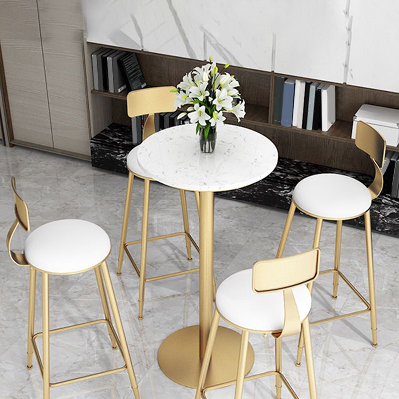 Glam Bar Pub Table Set 1/2/3/5 Pieces Bar Table and Stools for Living Room