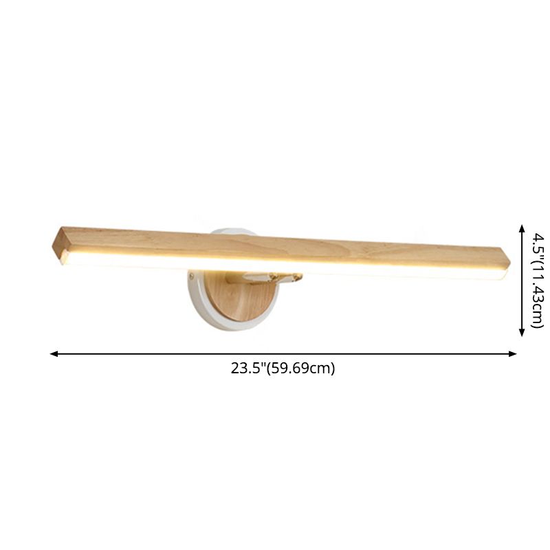 Luci da parete della vanità a led nordica semplicità moderna la luce sconde di vanità in legno per bagno