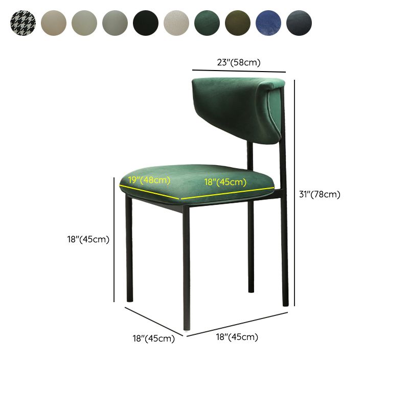 Contemporary Open Back Upholstered Dining Side Chair for Home