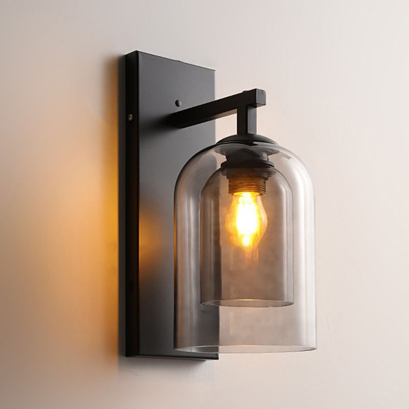 Lampada montata a parete a parete singola con sconde murale di stile industriale per camera da letto