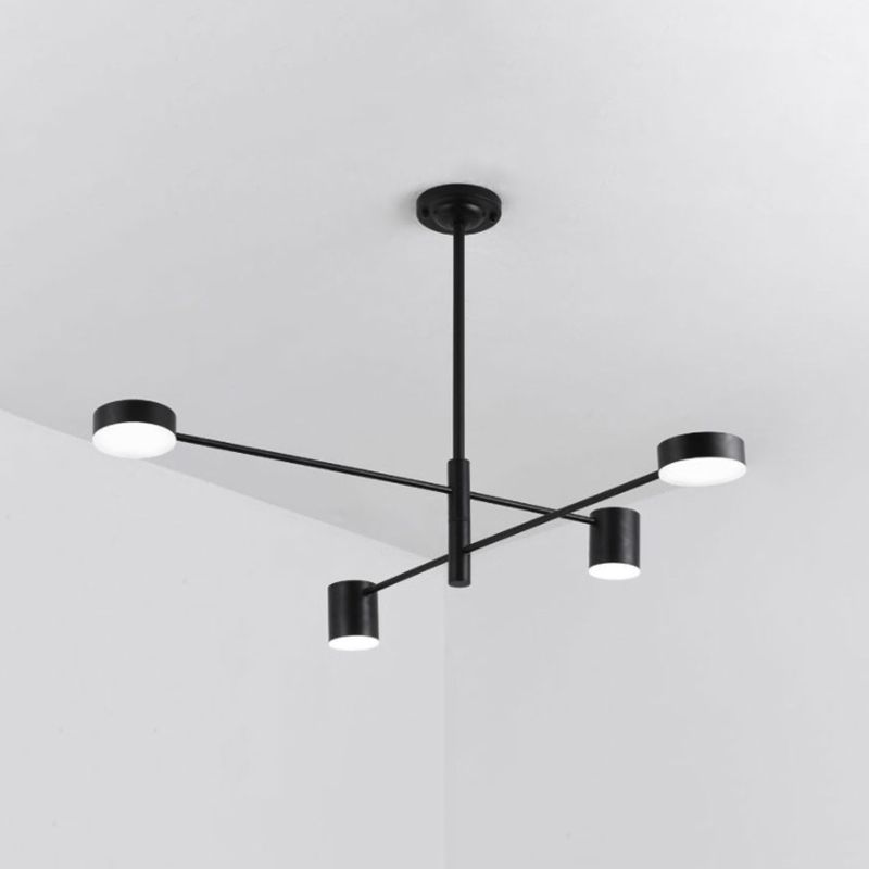 Metal Geometric Shape Chandelier Modern LED Chandelier Lamps for Bedroom