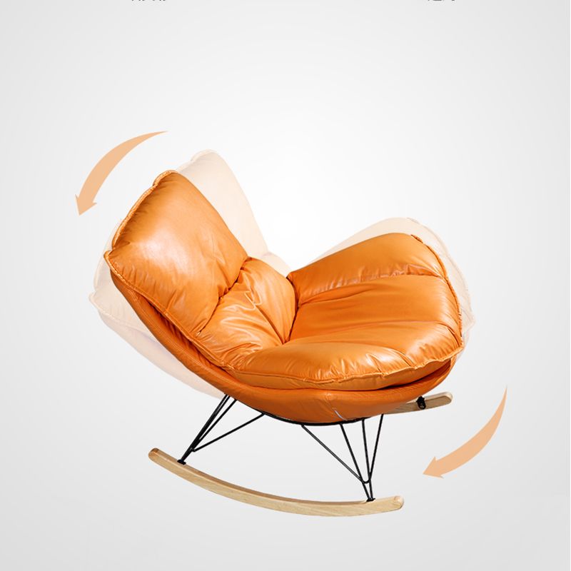 26.77" L x 37.40" W x 32.28" H Armless Lounge Chair Upholstered Accent Chair with Ottoman