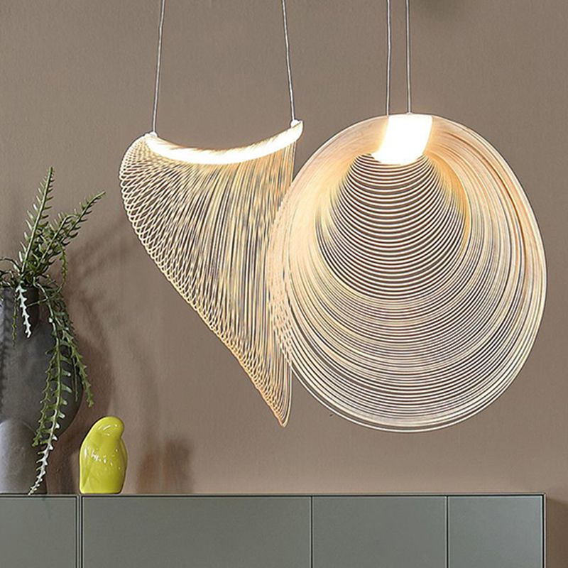 Éclairage pendentif à la maison légère suspendue en bois pour le salon