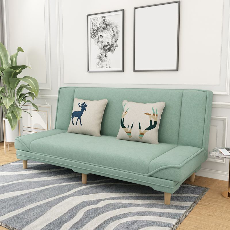 Contemporary Linen Armless Standard Sofa Bed Dual Purpose Sofa for Living Room