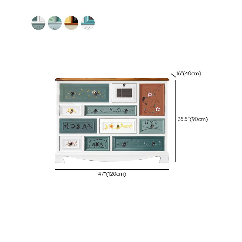 Coastal Storage Chest Dresser Wooden Dresser with Multi Drawers