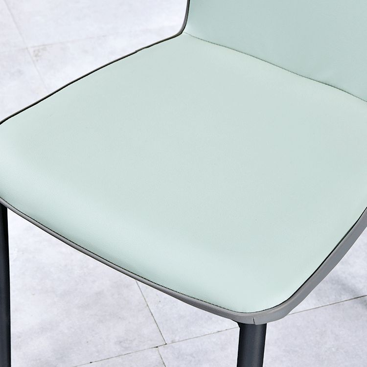 Home Scandinavian Side Chair Indoor Solid Back Metal Dining Room Chair