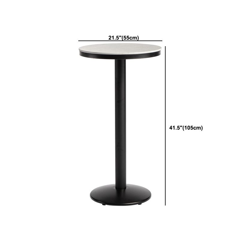 Industrial Style Gray Stone Top Bar Table Set 1/2/3 Pieces Counter Table with High Stools