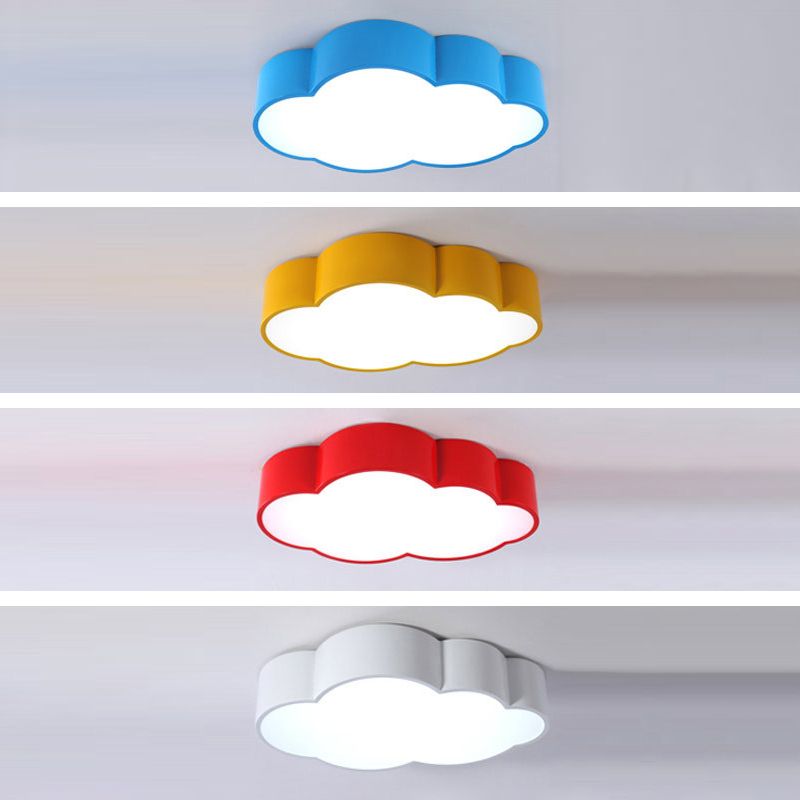 Cloud Shaped Bedroom Ceiling Mount Lamp Acrylic Cartoon LED Flush Mount Lighting Fixture