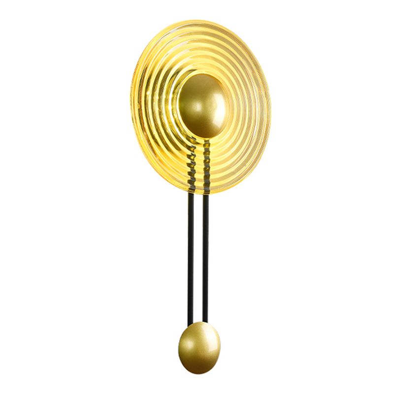 Moderner Stil kreisförmiger Wandlampe Lichtglas 1 Lichtmontierte Beleuchtung
