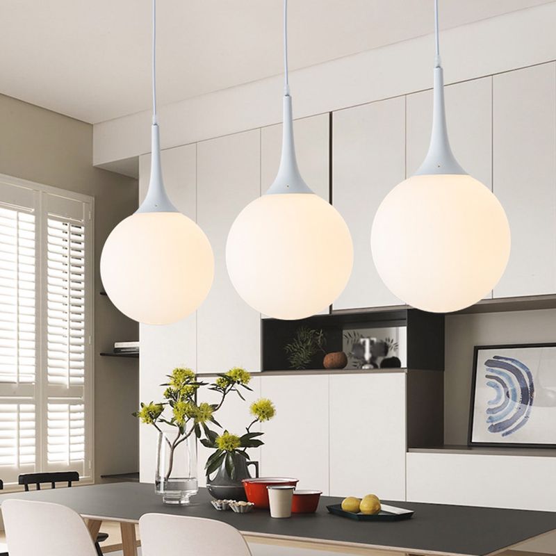 Glass Ball Hanging Ceiling Light Simplicity Pendant Lighting Fixture for Dinning Room