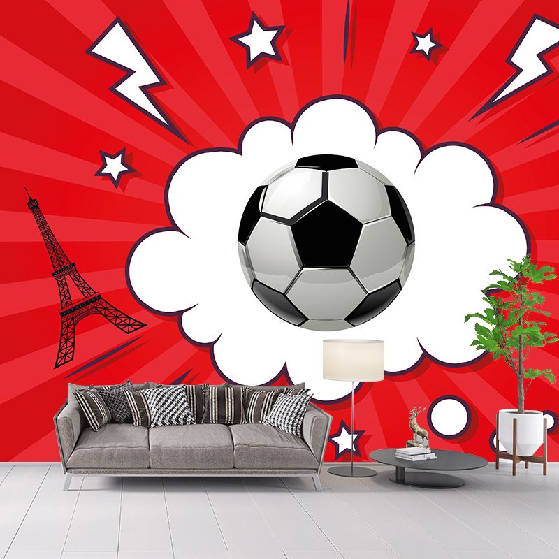 Football Illustration Wallpaper Murals Full Size Home Decor, Water Resistant