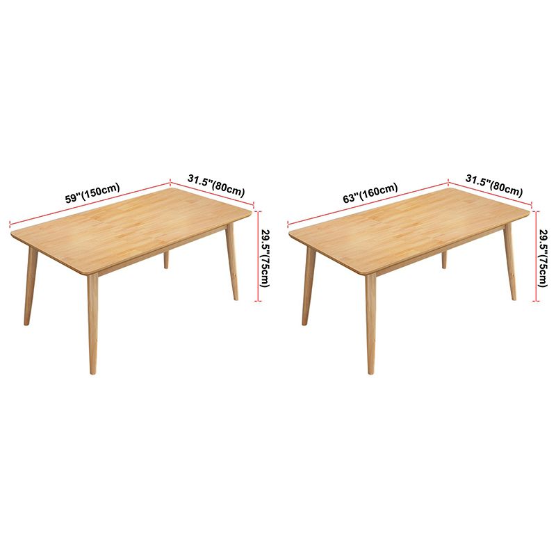 Rettangolo 4 gambe tavolo da pranzo moderno tavolo fisso in legno con legno massiccio