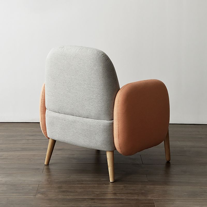 29.52" Wide Linen Arm Chair Square Arms Included Chair with Basic Four Leg