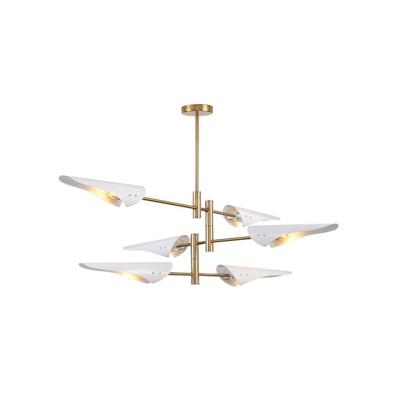 Illuminazione del lampadario Quill Modernista Metal Living Soggio