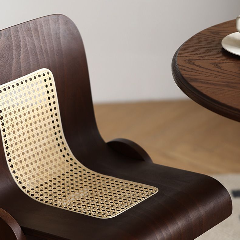 Modern Style Dining Chair Solid Wood Low Back Side Chair for Dining Room