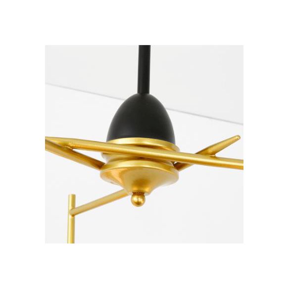 Luz de colgante global de estilo moderno vidrio esmerilado y metal 1 lámpara colgante de acabado negro claro