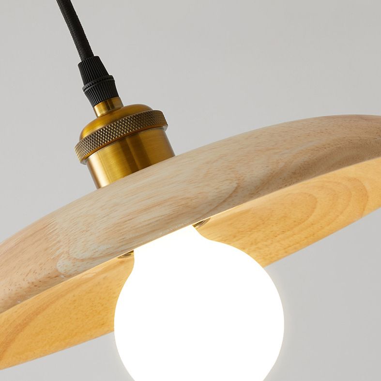 Pfanne hängende Leuchte moderne 1-Licht-Suspension Anhänger Licht mit Holz