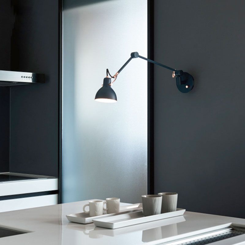 Moderner Stil Doppelarmwand Beleuchtung Metall 1 Lichtwandmontierte Beleuchtung