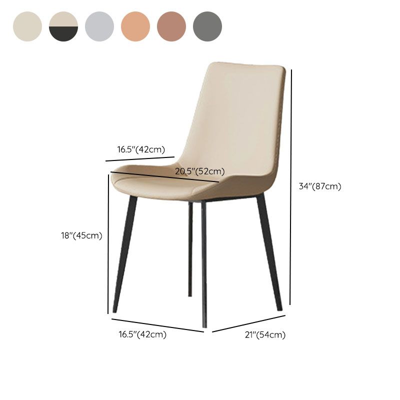 Solid Back Side Chair Industrial Dining Room Chair for Dining Room