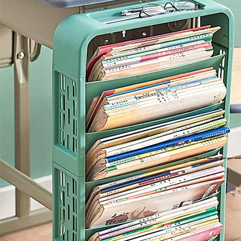 Contemporary Plastic Geometric Bookshelf Closed Back Bookshelf for Classroom