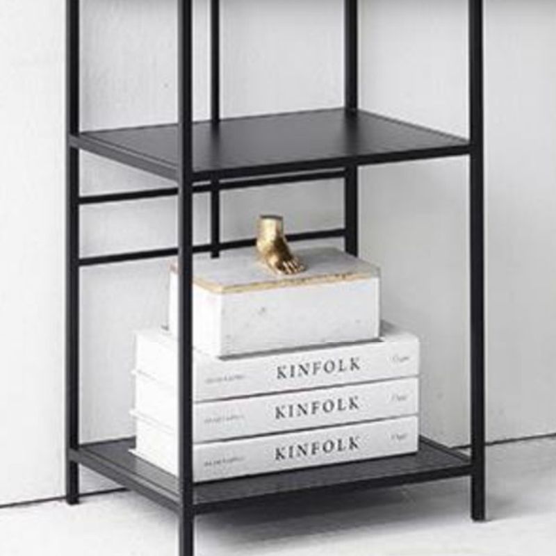 Glam Open Back Bookcase Standard Metal Bookshelf with Shelves