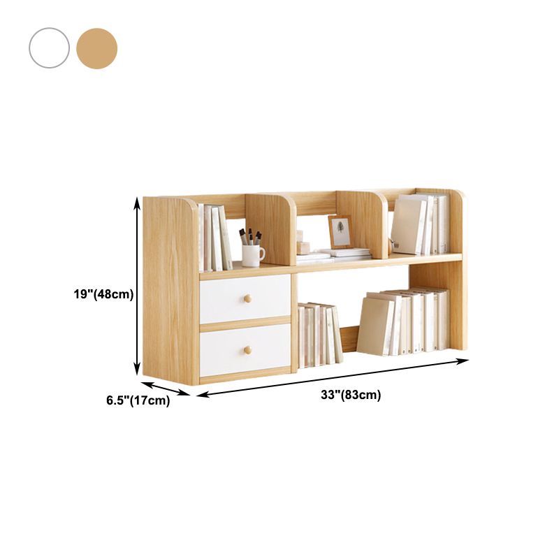 Modern Style Bookshelf Open Back Engineer Wood Bookcase for Home Office