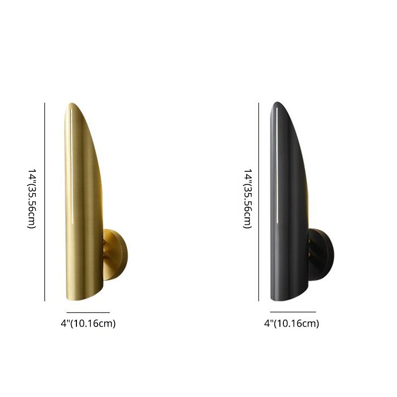 Hollow Bamboo Leaf Shaped Simplicity Sconce Light 13.7" H Post-modern Style Metal Lighting Fixture for Bedroom