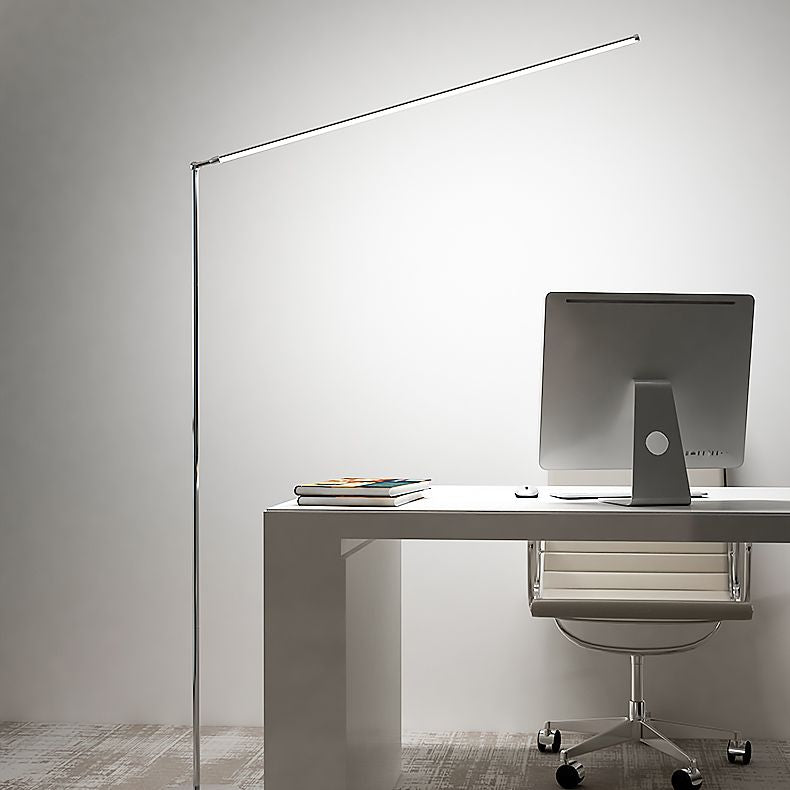 Luce al pavimento a LED a forma di linea Simplicità in alluminio Cromo di stand up per studio