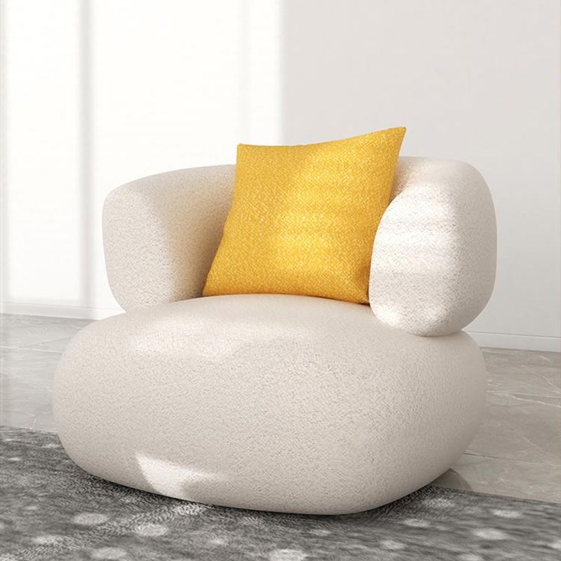 Contemporary Curved Loveseat Solid Color Tight Back Settee for Living Room