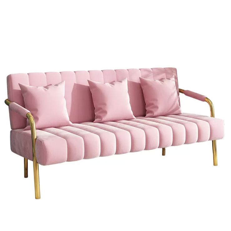 Contemporary Glam Velvet Sofa with Tuxedo Arm 58' Wide 72' High