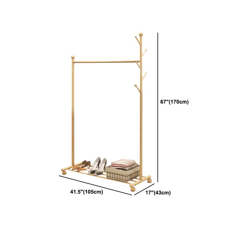 Contemporary Style Wardrobe 1-Teir Metal Wardrobe Closet for Bedroom