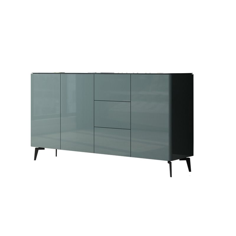 Contemporary Accent Cabinet Square Side Cabinet With Glass Top