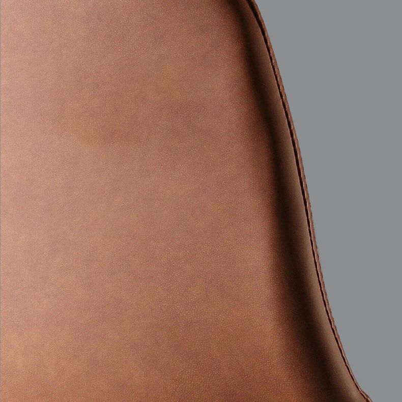 Modern Style Low Back Barstool Pu Leather Counter Bar Stool with Metal Legs for Home