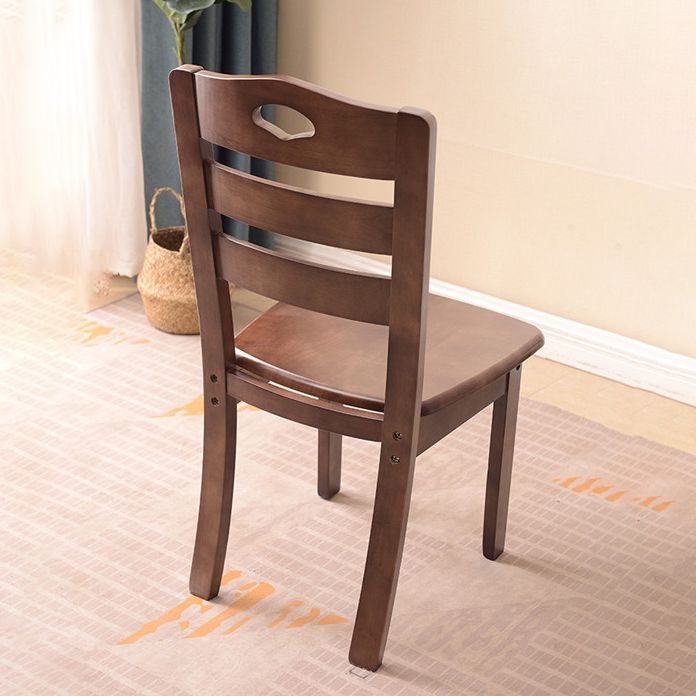 Chaise latérale de salle à manger intérieure traditionnelle en bois, chaise latérale de salle à manger à dossier en échelle