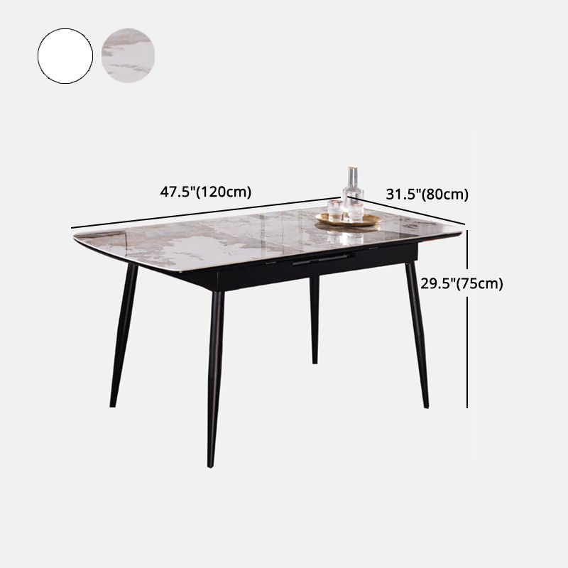 Stone Rectangle Dining Table with Leaf Furniture for Restaurant