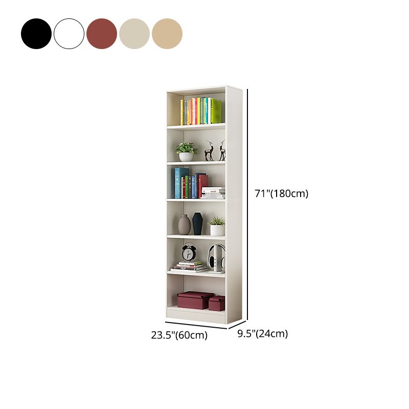 Manufactured Wood Standard Bookshelf Contemporary Closed Back Vertical Bookshelf