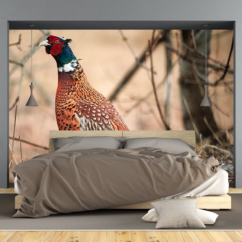 Pheasant Wall Decor Mural Moisture Resistant Living Room Wall Covering
