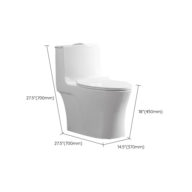 Contemporary One Piece Toilet Bowl Floor Mount White Urine Toilet for Bathroom